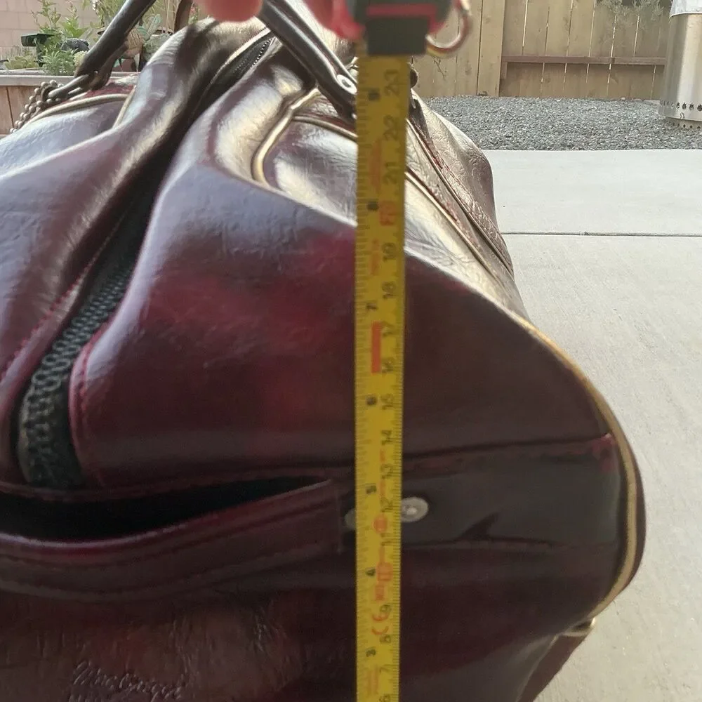 Vintage MacGregor USA Burgundy Sports Duffel Travel Bag Talon Zipper 24” Retro